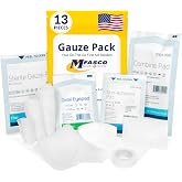 MFASCO First Aid Kit Refill Supplies Gauze Pack Refill | Assorted gauze pads are convenient for first aid refills and everyday wound care in home, travel or workplace settings.