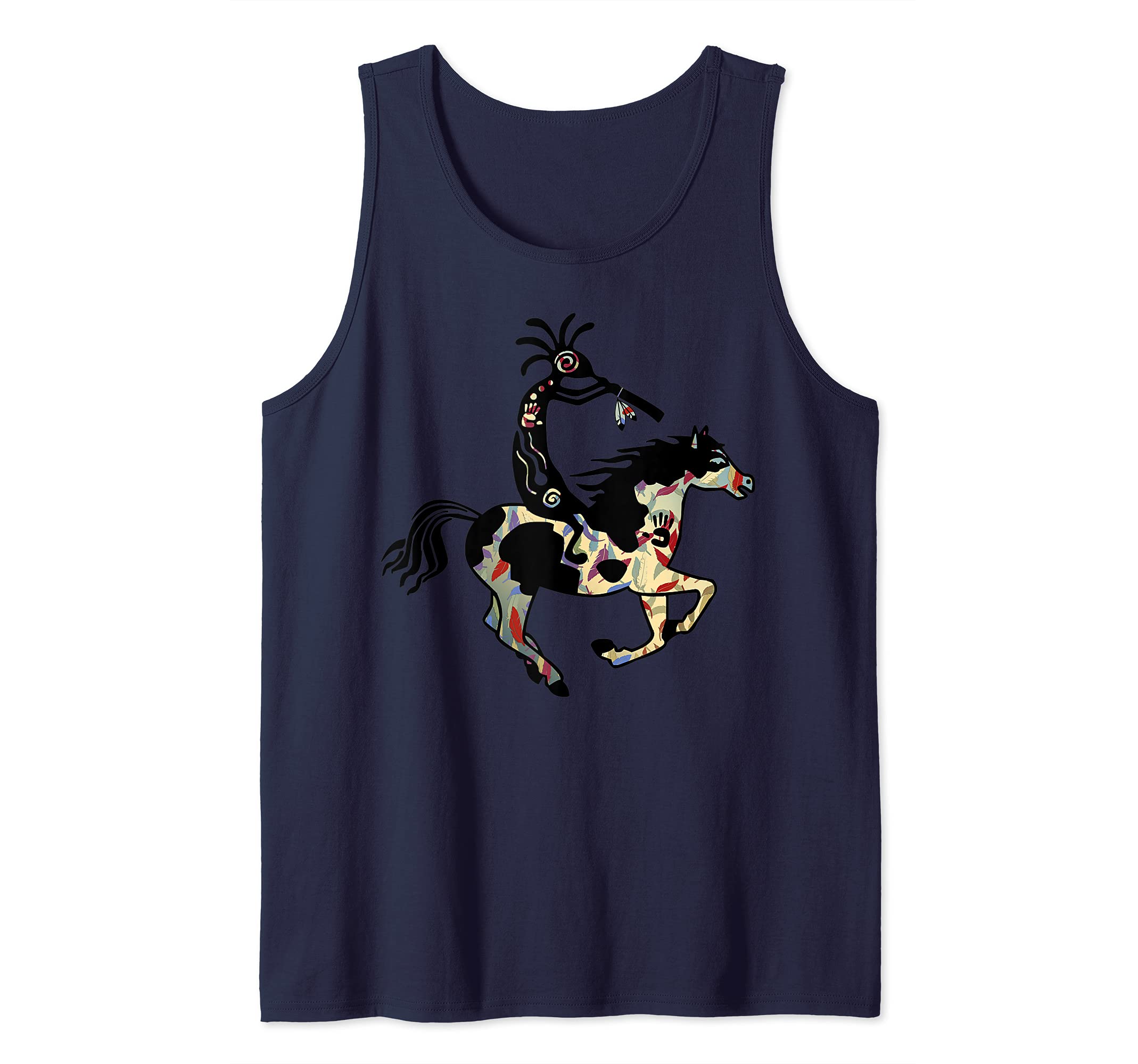 Kokopelli Musican Friend with Horse 1 - Fan Fun Tank Top