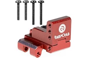RampCrab Rear Axle Truss Upper Links Mount for SCX24 AX24 RC car, Multi-Position Adjustment, Aluminum Upgrades Part for Axial SCX24 C10 Gladiator Bronco, 1/24 Crawler Car Upgrade Accessories, Red
