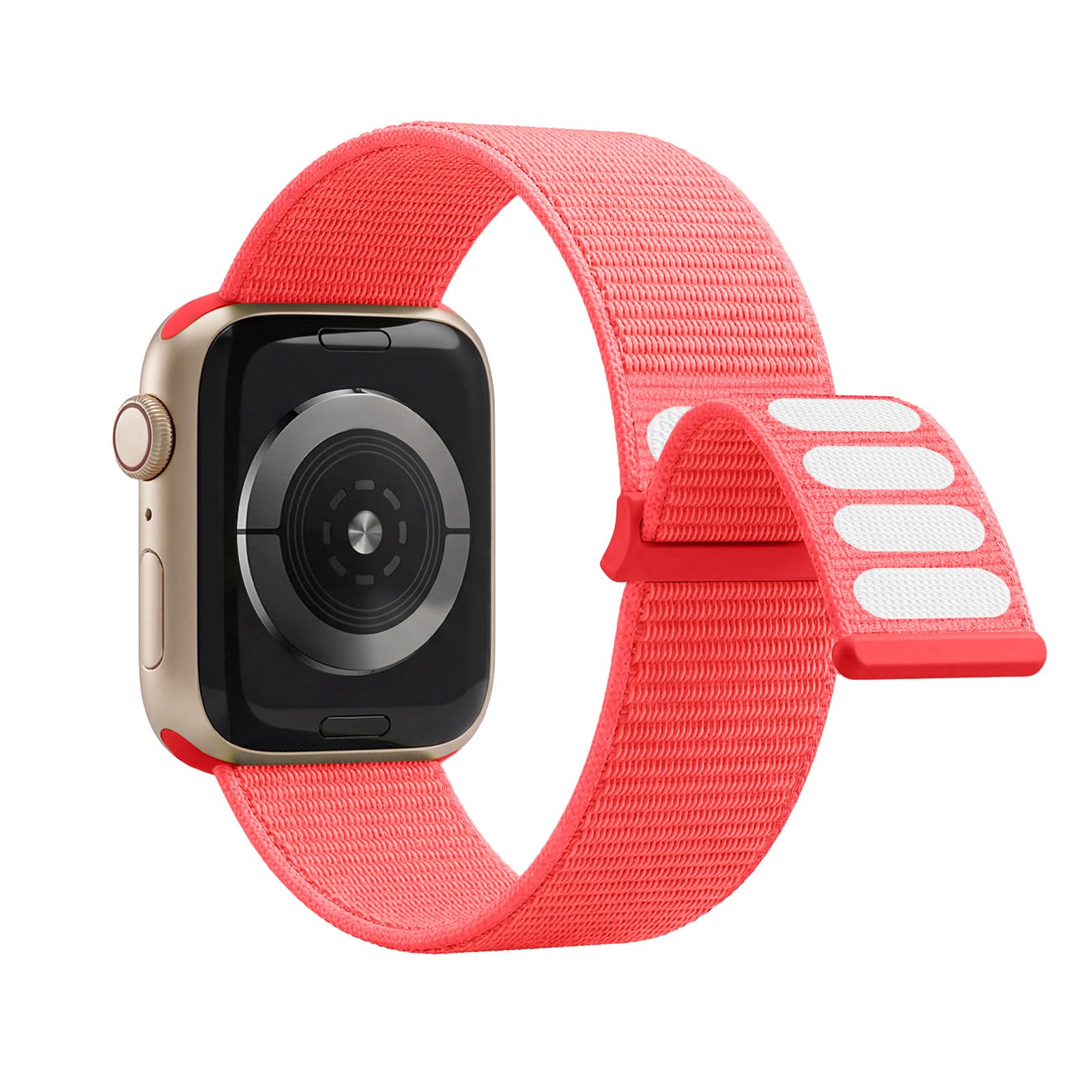 Lobnhot Nylon Strap Compatible for Apple Watch Straps 42mm 44mm 45mm 46mm, Adjustable Soft Sports Band Compatible with iWatch Series 10 9 8 SE 7 6 5 4 3 2 1, Apricot — image 1