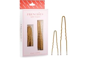 Frenchies Ultra Flocked Extra Soft French Twist Hair Pins for Women, Girls, Teens Buns, Wedding Hair Accessories, Womens Updo Hairstyles, Hair Extensions or Wig, 20 Count, Blond