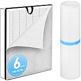 HSIAMEN Pre-Filter Compatible with LEVOIT Vital 100S Air Purifier Filter Replacement 100S-P, Fit Part# Vital 100S-RF, 6-Pack