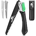 MOSSY OAK 3 in 1 Folding Saw, Pruning Hand Saw with Wood, Metal and PVC Blade, Camping Saw for Backpacking, Hunting and Bushc