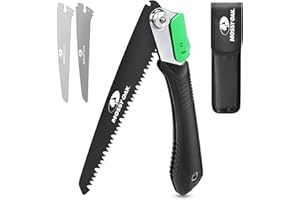 Mossy Oak 3 in 1 Folding Saw, Pruning Hand Saw with Wood, Metal and PVC Blade, Camping Saw for Backpacking, Hunting and Bushc