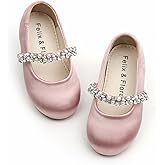 Felix & Flora Girls Toddler Little Ballet Shoes - Flower Girls Mary Jane Flats Dress Shoes Party Wedding