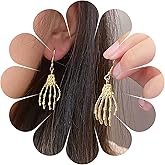 Andelaisi Gothic Skeleton Hand Earrings Boho Skeleton Bone Dangle Earrings Vintage Skull Hand Earring Punk Skeletons Skull Hands Earring Jewelry for Women