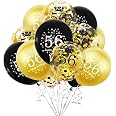 Amazon.com: SHUNTAI 56th Birthday Balloons Black and Gold 56 Birthday ...