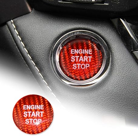 Amazon Co Jp Airspeed トヨタ対応 エンジン開始ボタンステッカー リアルカーボン製 スタートボタンカバー 炭素繊維 内側トリム 86 カローラ アバロン クラウン ヴィオス Rav4 C Hr アルファード カムリ ハイランダー適用 赤 車 バイク