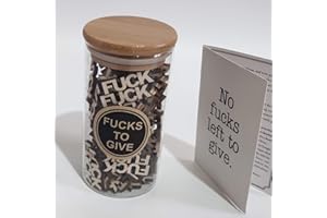 Langjitianya Jar of Fuck Gift Jar,Gag Gift Birthday Gift Christmas Gift Funny Gift,Gift for Friend，Anniversaries Gifts Fuck to Give(Fuck Jars) (12oz)