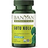 Banyan Botanicals Organic Gotu Kola–Nootropic Brain Supplement for Mental Clarity, Memory & Focus–Adaptogen for Stress Relief & Brain Support–Centella Asiatica Tablets–90 Tablets–USDA Organic