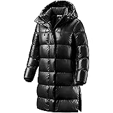 wantdo Women's Long Winter Coat Thicken Puffer Jacket Warm Hooded Parka