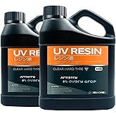 UV Resin Crystal Clear Hard Type - Fast Curing UV Epoxy Resin for Jewelry Making Craft Decoration, Hard Transparent Glue Solar Cure Sunlight Activated Resin Casting, Coating 1000g