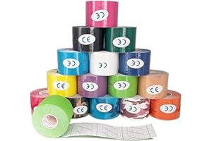 6Pcs Sports Waterproof Kinesiology Tape Stickers Athletic Bandage Muscle Recovery Protector Strapping Pain Relief Tennis Gym