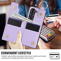 XIMAND for Samsung Galaxy Z Fold 5 Wallet Case with