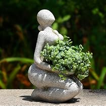 Amazon.com : Aclema Large Planters for Outdoor Indoor Plants Head ...