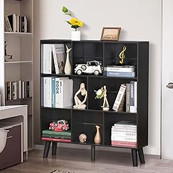 YAHARBO 8 Cube Bookshelf,3 Tier Bookcase with