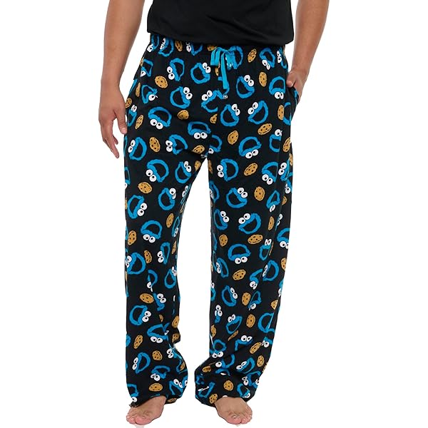 Sesame Street - Pantalones de pijama para hombre con collage de rostros, para adultos, Multi colorido, Pequeña