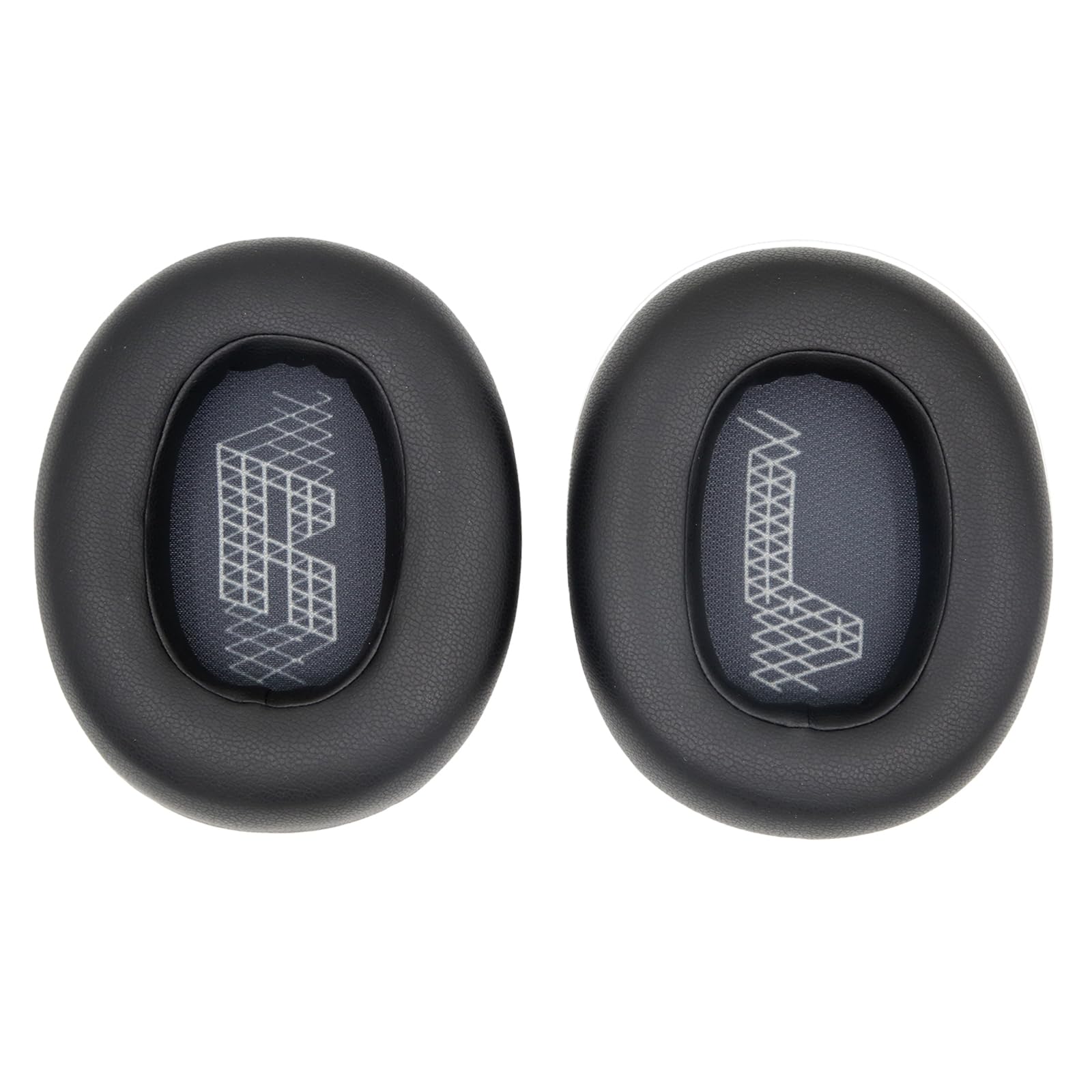 INF 1 Pair Black Replacement Ear Pads for JBL E65BTNC/Duet NC/LIVE650 660 BTNC - 7.4×9cm Faux Leather + Soft Foam Ear Cushions, Comfortable Snug Fit for Headphones, Enhanced Noise Isolation