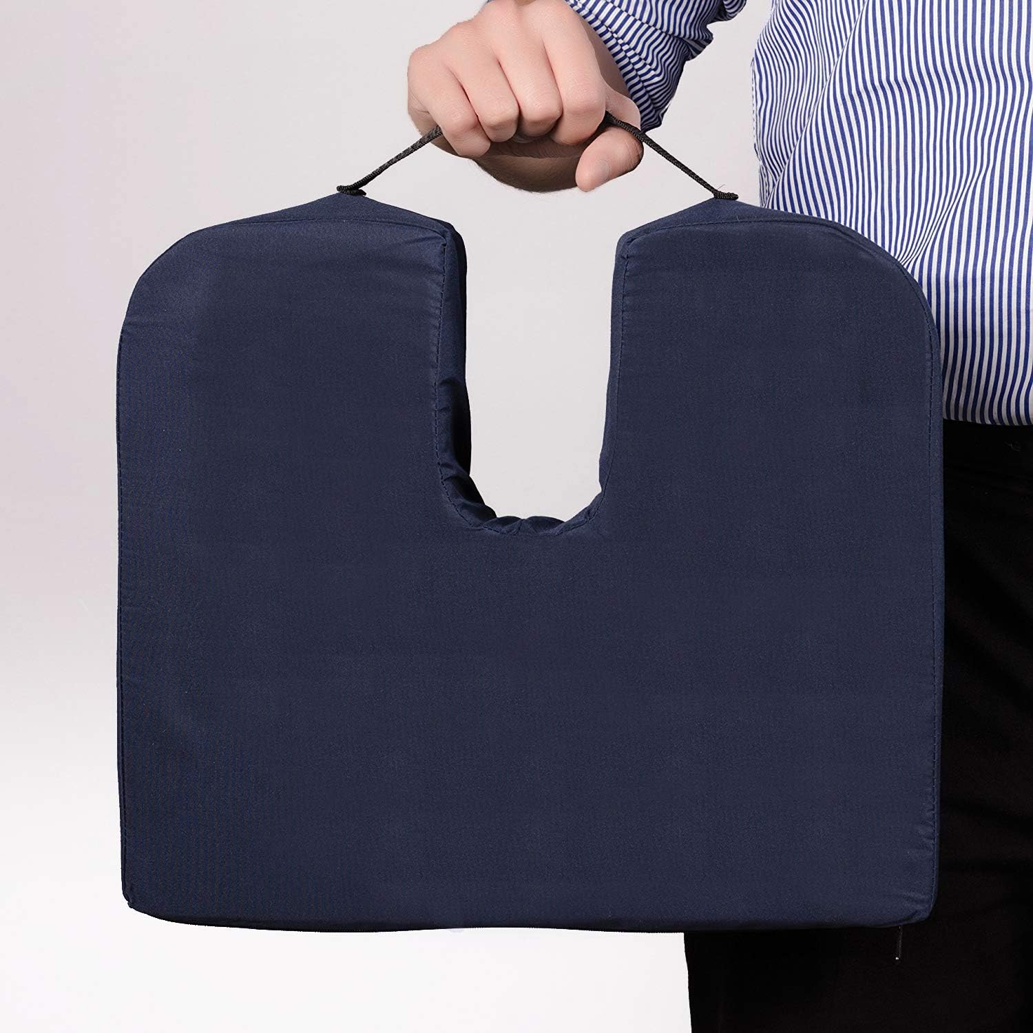 Coccyx Cushion for Lumbar Support, Navy: Health & Personal Care