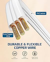 DEWENWILS 10FT Flat Plug Extension Cord, 3 Prong