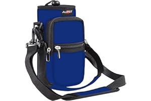 AUPET Water Bottle Sling Bag Sleeve Holder Carrier 25/32/40/64 oz,Insulated Crossbody Water Bottle Case Cover with Strap and Pockets for Men/Women Walking Hiking Camping