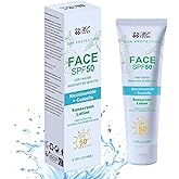 MZ Ideas Face Sunscreen SPF 50 PA+++,Very Water Resistant 80 Minutes, with Niacinamide, Centella, 72H Hydration for sensative skin, 2.12 fl oz