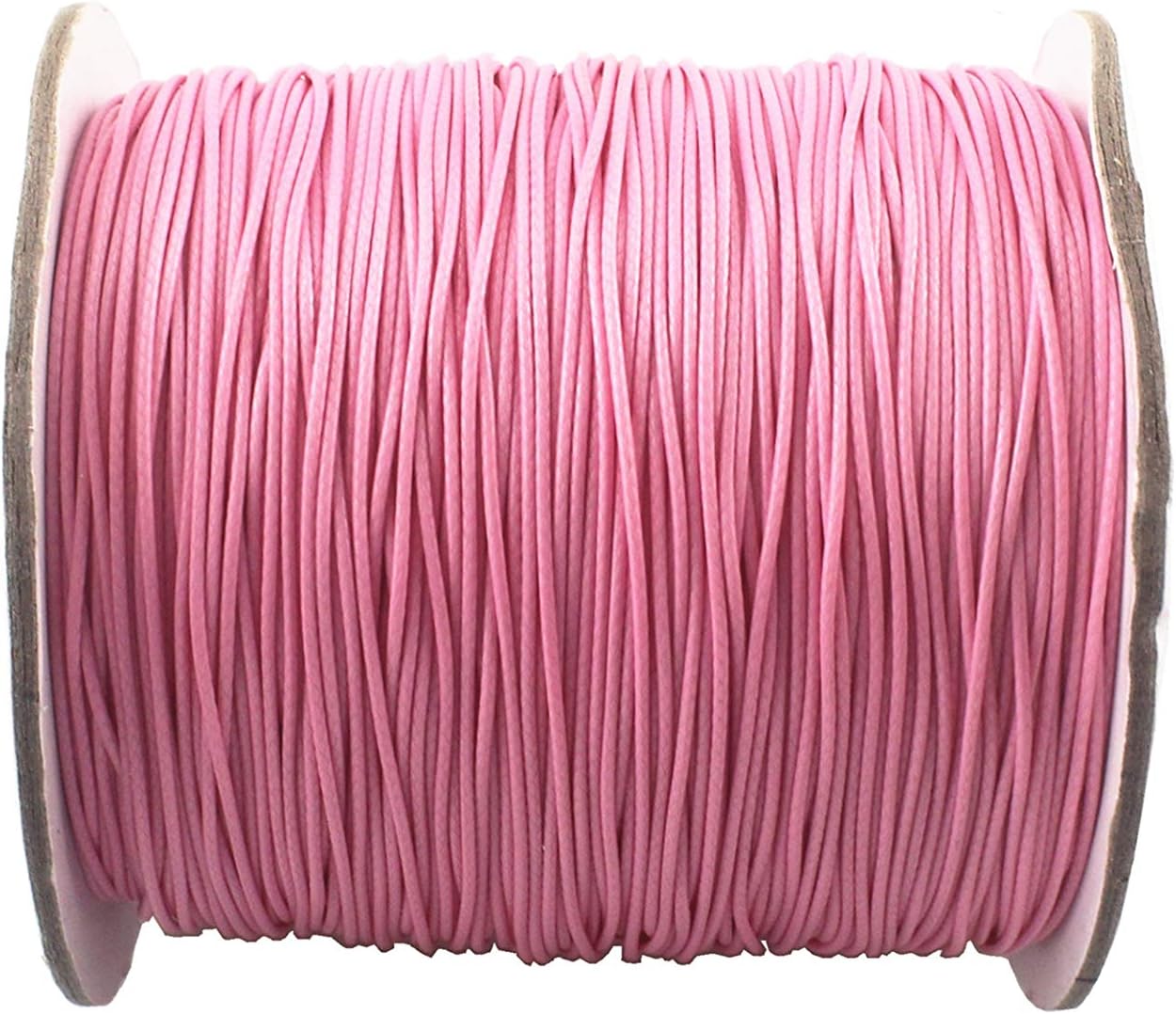 QIANHAILIZZ 150 Yards 0.5 mm Waxed Jewelry Making Cord Waxed Beading String Craft DIY Thread LXX120601805 (Pink)