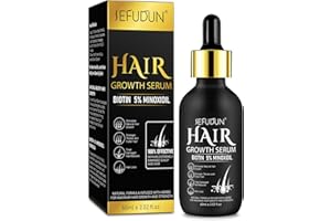 HUALIJIA Minoxidil for Men and Women Hair Growth Oil, 5% Minoxidil Hair Growth Serum Infused with Biotin for Scalp Hair Loss Hair Thinning, Natural Hair Growth for Thicker Longer Fuller Healthier Hair 2.02 oz