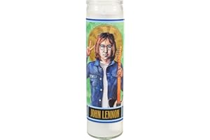 John Lennon Secular Saint Candle - 8.5 Inch Tall Glass Prayer Votive - Made in The USA