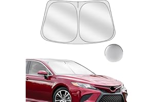Sulagi Windshield Sun Shade for Toyo-ta Camry 2018-2024 Foldable Sunshade Custom Fit Front Window Car Interior Accessories Protector Blocks UV Rays