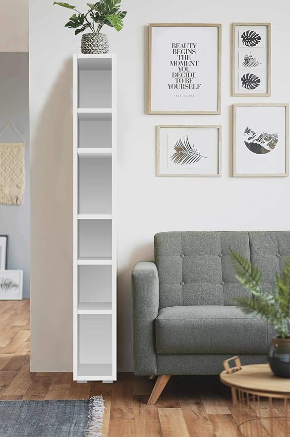 lifestyle4living Regal in weiß matt, Bücherregal mit viel ...