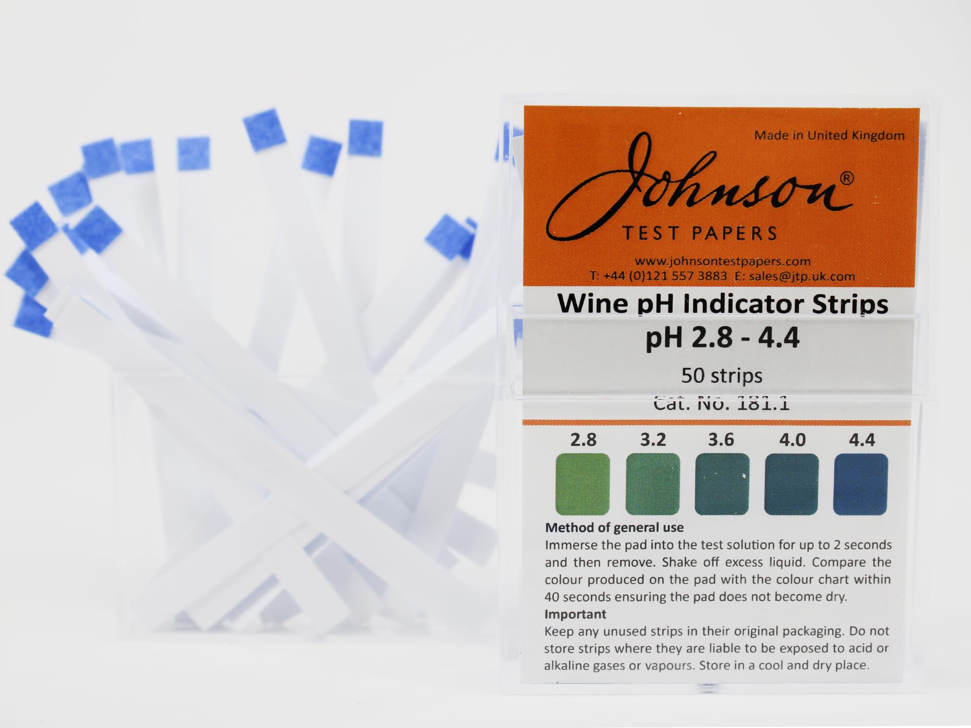 Testallwater - Wine pH Indicator Strips | Precision pH 2.8-4.4 for Winemaking | Kombucha & Cider Testing | 50 Pack | Ideal for Vineyard & Home Brewing, pH-sensitive Indicator