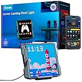 Govee Gaming Pixel Light, RGBIC LED Panel with Real-time Info Display, 150+ Scene Modes & DIY Options, Smart Pixel Lights (Wi