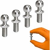 StrutExperts M8 Ball Stud 13mm (1/2") for Lift Supports &ndash; Gas Strut Ball Joint End Fitting, 0.65" Thread Length, Zinc Plated Steel, Heavy Duty Replacement for RV, Toolbox, Cabinet (4 Pack)