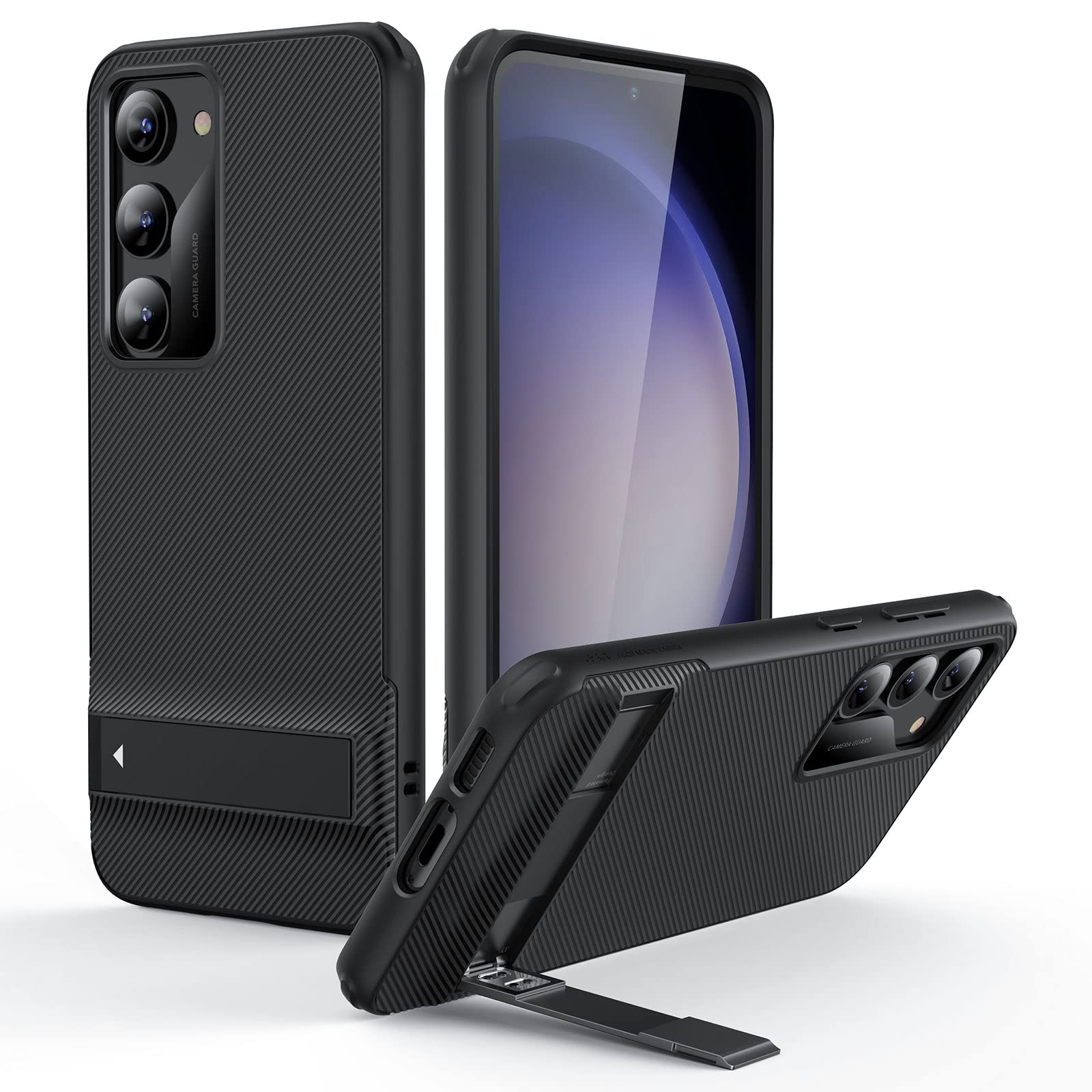 ESR for Samsung Galaxy S23 Plus Phone Case, 3 Stand Modes Kickstand for S23+ Case Cover, Military-Grade Drop Protection, Slim Fit, Boost Series Case, Black