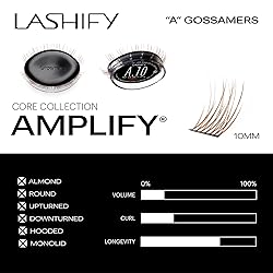 Lashify Amplify 10mm Gossamer Eyelash Extensions