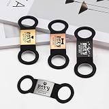 EDSG Dog Tags for Pets Engraved UK Slide On Personalised Silent ID Tag Black view 6