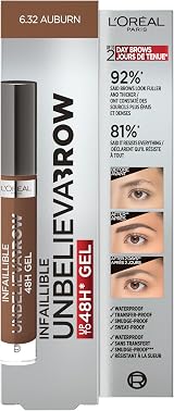 L'Oreal Paris Unbelieva'brow Long-Lasting Brow Gel Auburn 6.32 & 104 Chatain view 2