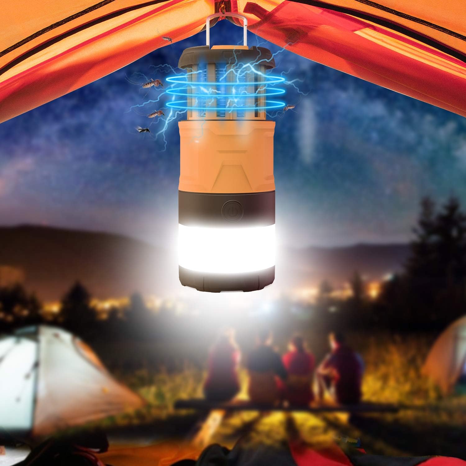 Camping Lantern, LED Camping Lamp, Bug Zapper, Magnetic Telescopic IPX4 Waterproof Flashlight, 3-in-1 Camping Light with 2000mAh Rechargeable Battery for Camping Outdoor Hiking Emergency Lighting: Sports & Outdoors