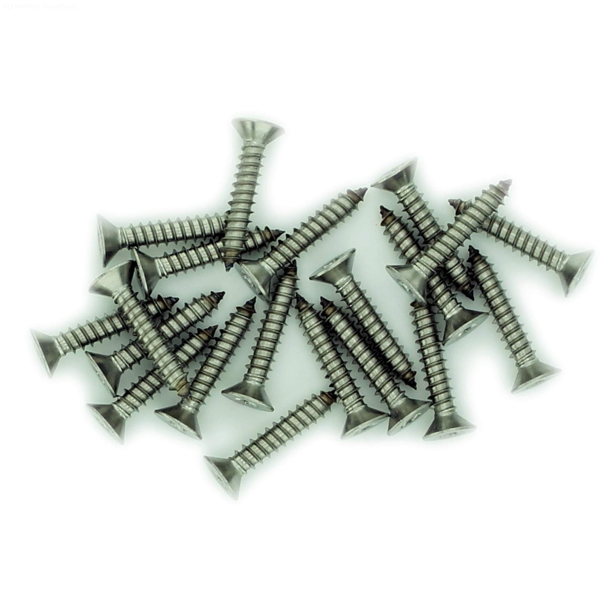 No.2 x 0.625 (2.2mm x 16mm) TX Countersunk Self-Tapping Screw - Stainless Steel (A2) (Pack of 20)