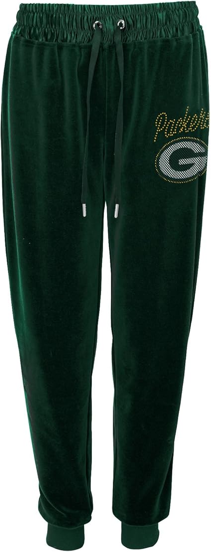 Nfl Green Bay Packers Juniors Glitzy Kicker Velour Banded Pant Hunter Green Large 11 13 Amazon Ca Sports Outdoors