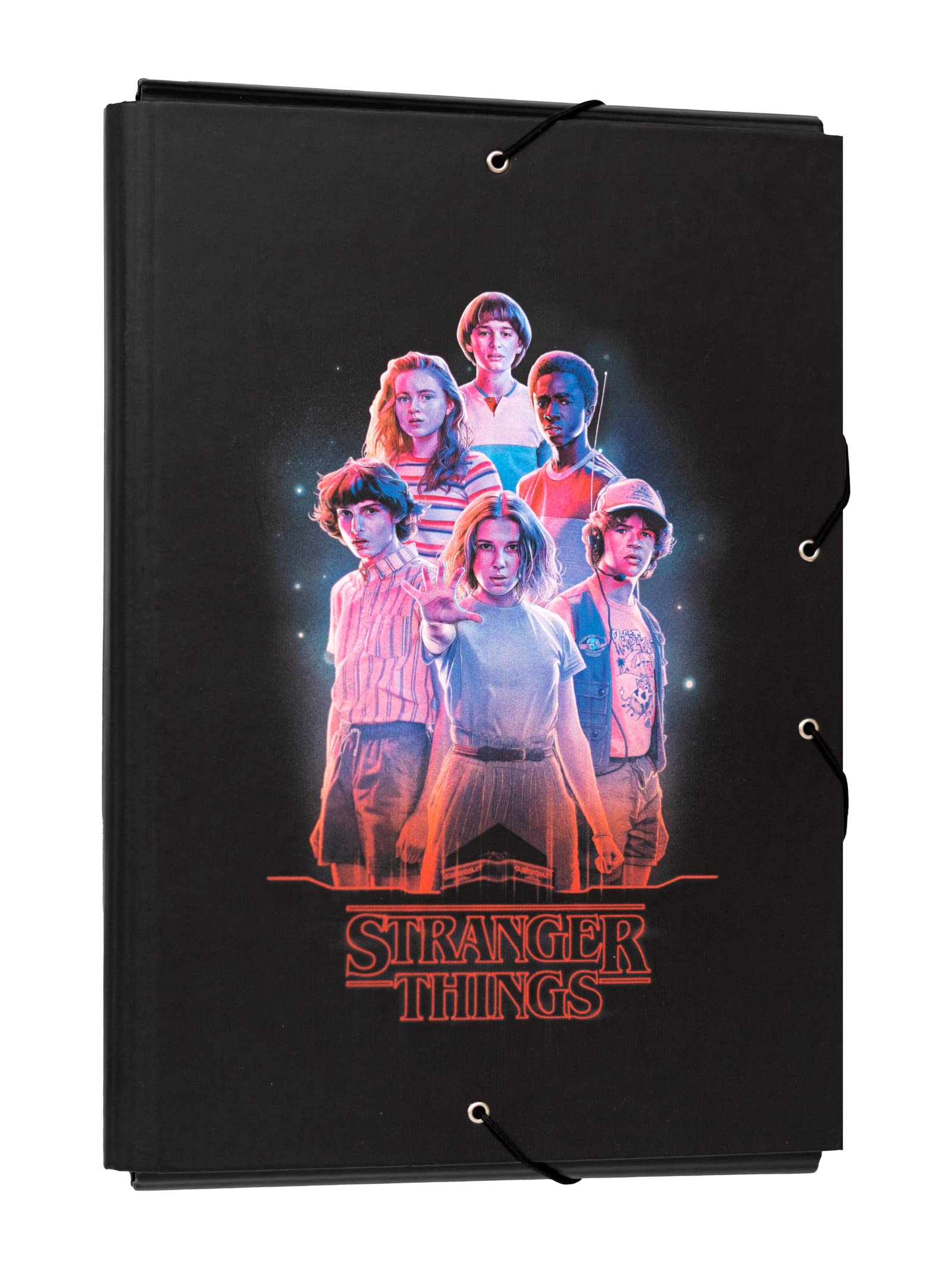 Grupo Erik A4 Folder - Stranger Things Merchandise | 3 Flap Document Folder 13.4 x 10 inches - 34 x 25.5 cm | Document Organiser, School Folders | Stranger Things Gifts