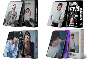 GÉNERIC 55pcs -Jungkook- Photo Cards Set 2023 Solo New Album Seven Photo Cards Kpop -Jungkook- LOMO Cards Bangtan%Boys Photocard Gift for Army (4 pcs)