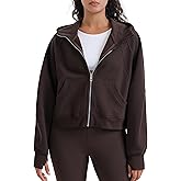Colorfulkoala Women's Fleece Lined Oversized Hoodies Full-Zip Casual Workout Sweatshirts with Thumb Holes