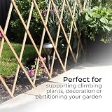 DIVCHI Wooden Trellis Expandable Garden Wall Trellis Pack of 3 180x60 Natural view 5
