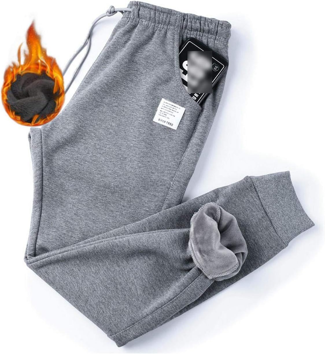 Thick Fleece Jogger Mens Pants Cotton Trousers Male Winter Warm Velvet Sweatpants Tracksuit Joggers Autumn Winter