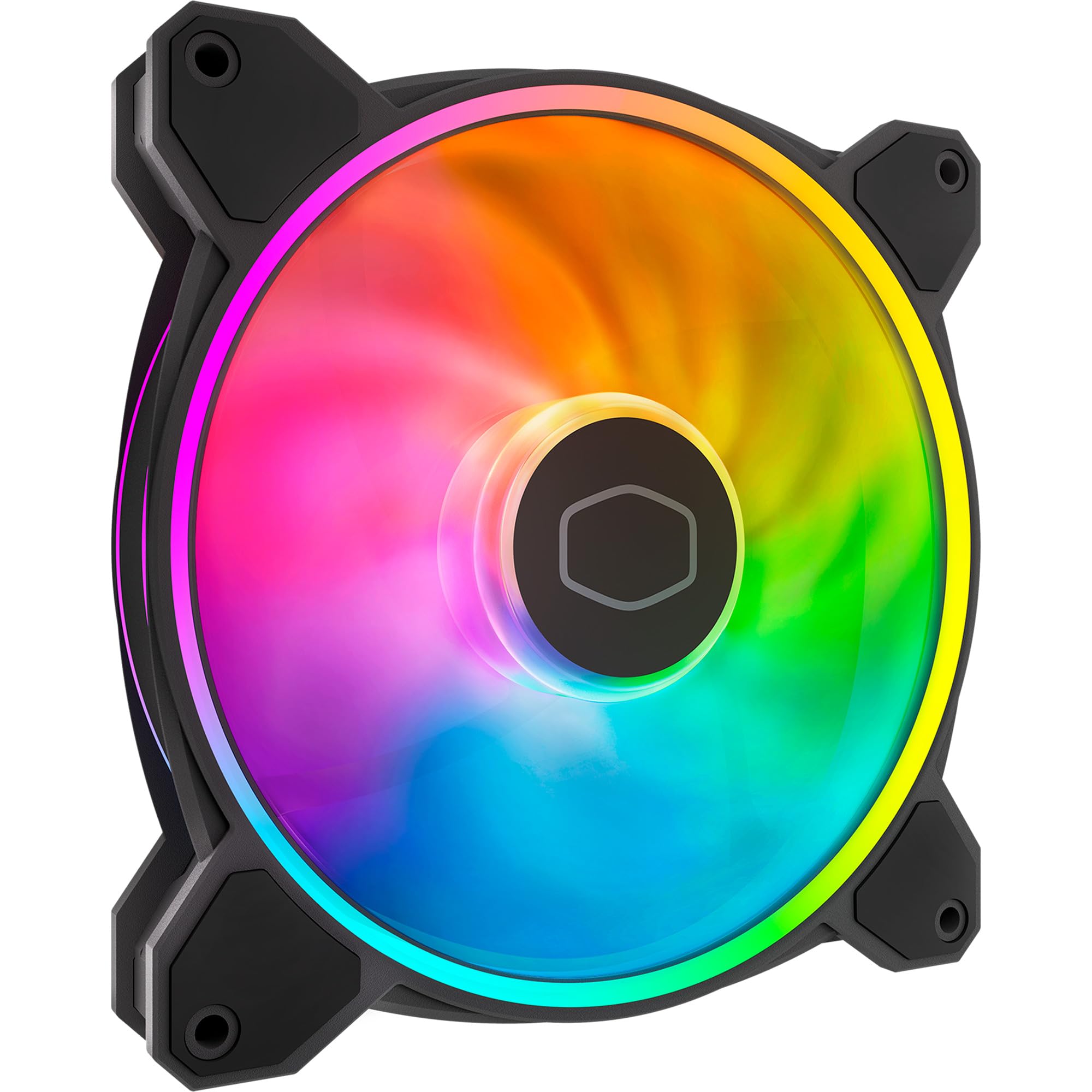 Cooler Master MasterFan MF140 Halo2 ARGB - Case & Cooling Fan, Dual Ring Addressable RGB Lighting, Rifle Bearing, Enlarged Air Balance Blades with Jam Sensor Protection & Upgraded Driver IC - 140mm — image 1