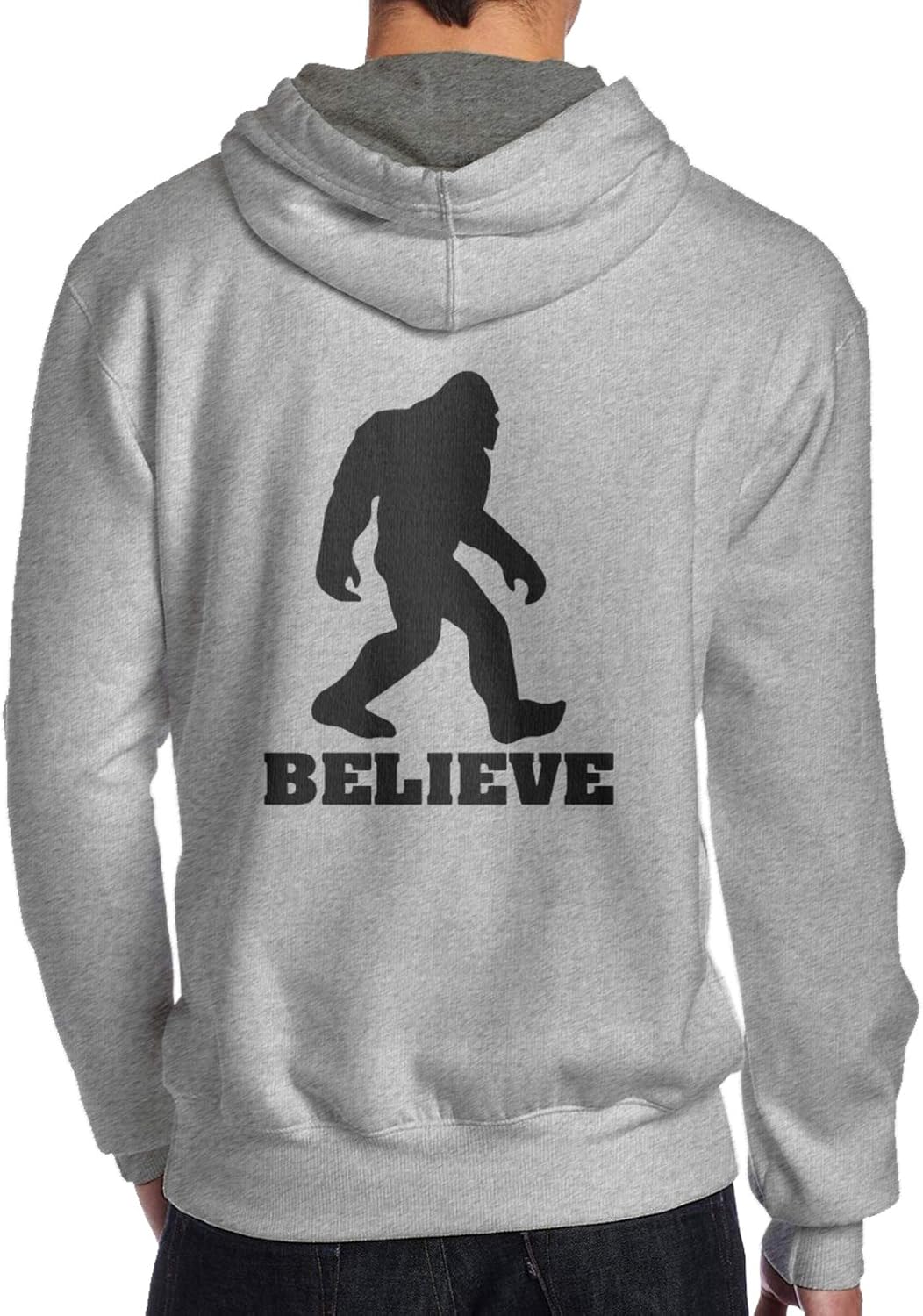 Bigfoot Sasquatch Believe Man'S Slim Fit Long Sleeve Fleece