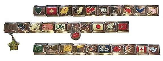 Kaltner Präsente Geschenkidee - Italian Charms Setangebot mit 30 unterschiedlichen Modulen passend für alle 9 mm Armbänder