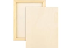 Aodaer 2 Pack Wood Panels 8 x 10 Inch Wooden Panels Canvas Unfinished Craft Wood Boards Panels for Art Crafts Acrylic and Oil Painting Pouring DIY Projects